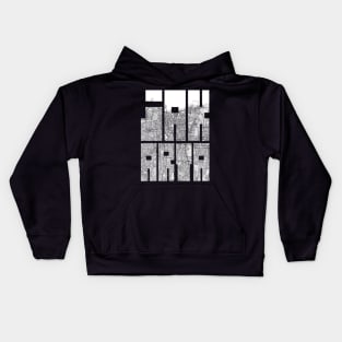 Jakarta, Indonesia City Map Typography - Light Kids Hoodie